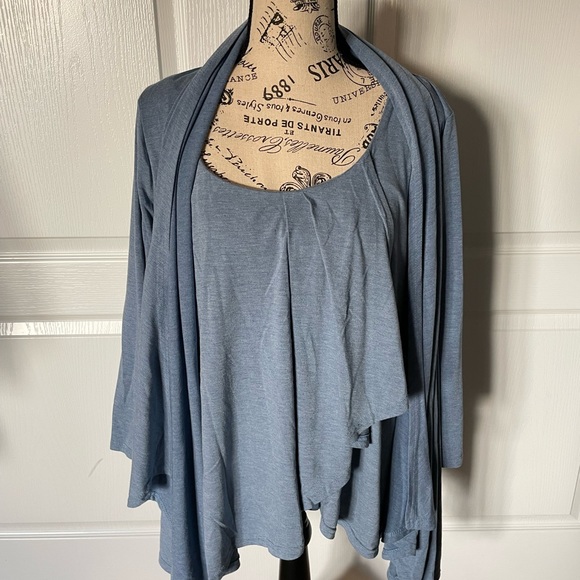 Two piece tank and jacket sold together. Strazzi denim blue set size XL - Picture 2 of 14